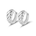 wholesale S925 silver autumn and winter twist earrings for women, small batch design, high-end feel, croissant hoop, elegant ear hoops wholesale-0-4