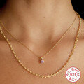 wholesale S925 Sterling Silver Ins Style Simple Daily Matching Pendant Necklace for Women,-0-3