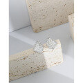 wholesale S925 Sterling Silver 7167 Korean Version Ins Style Minimalist Design Versatile Textured Crinkle Effect Earrings for Women-0-1