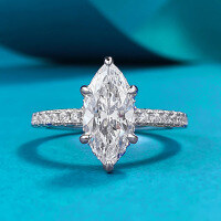 wholesale S925 Silver European and American Crown Goddess Marquise Ring High Carbon Diamond Ring for Women, European and American Fashion Minimalist Couple's Matching Bands-R216 Marquis Eye Ring Size 5