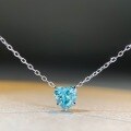 wholesale S925 Sterling Silver 1-Carat D Color Classic Mint Green Moissanite Pendant Necklace for Women, Cross-Border Amazon Best-Seller-0-2