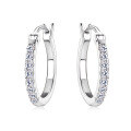 wholesale S925 Sterling Silver Cross-Border Europe and America Fashion Moissanite Hoop Earrings for Women, Foreign Trade Internet-Famous Trendy Earring Accessories Wholesale-0-4