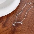 wholesale 925 Sterling Silver Korean Japanese Style Butterfly Flower Anklet for Girls, High-End Ethereal Fresh and Sweet Anklet Silver Jewelry-0-4