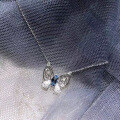 wholesale S925 Sterling Silver Butterfly Necklace for Women, Light Luxury and Niche Blue Aquamarine New Hollow-out Ins Chain-0-1