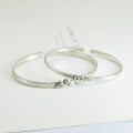 wholesale 925 Sterling Silver Vows of Eternal Love Couple Bracelets, National Trend Retro Matte Minimalist Niche Valentine's Day Gift for Girlfriend-0-3