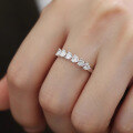 wholesale S925 full-body ring for women, Ins-style heart-shaped stack ring, romantic, delicate, elegant, gentle, sweet, and versatile-0-3