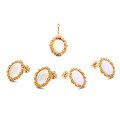 wholesale S925 Silver Japanese Light Luxury Jewelry Floral Language Series Retro Chamomile Citrine Amethyst Earrings Women's Versatile Necklace-0-4