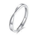 wholesale S925 Sterling Silver Original Design High-end Couple Rings Adjustable Plain Band Rings Valentine's Day Gift-0-151