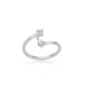 wholesale S925 Sterling Silver 26 Letter Ring, Fashionable Minimalist Everyday Versatile Open-Ended Adjustable One-Size Ring-0-10
