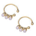 wholesale S925 silver alloy synthetic pearl ear clip for women without ear piercings, ins ear cartilage clip ear ornament G2759-0-4