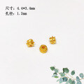 wholesale Metal S925 gold-plated spacer beads, wheel beads, disco beads, lantern beads for bracelet, necklace, string accessories, rope DIY semi-finished products-0-15