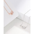 wholesale Rose Gold Plated S925 Sterling Silver Pisces Necklace for Women, Minimalist and Unique Design, Delicate Pendant Collarbone Chain-0-3