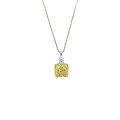 wholesale 18k gold-plated S925 silver high-carbon diamond ice-cut square small octagon 10*10 pendant ladies necklace jewelry-0-4