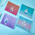 wholesale Metal material A4 cartoon transparent file bag with premium pull-tab document holder, PP plastic office student storage stationery pouch-0-7