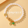 wholesale S925 sterling silver agate beaded bracelet for women, new Chinese style, elegant and blessed, with white jade beads-0-0
