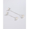 wholesale 925 Sterling Silver Tassel Pearl Earrings Ear Drops New Design Ultra-Ethereal Elegant High-End Asymmetrical Earrings for Women-0-3