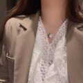 wholesale S925 Sterling Silver Korean-style Fashion Freshwater Pearl Necklace for Women, Luxe Minimalist Collarbone Chain, Gift for Girlfriend for New Year-0-2