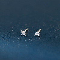 wholesale S925 Sterling Silver Fresh and Sweet Ins Style Niche Designed Exquisite Diamond-Inlaid Star Earrings M06620-S925 silver pair 925 silver