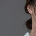wholesale S925 Sterling Silver Drip Glaze Tulip Stud Earrings, Fresh Floral Earrings M02834-0-1