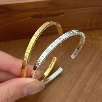 wholesale S925 Sterling Silver Ice Cube Diamond Quadrilateral Bracelet for Women, Korean Style Luxury Fashion CNC Crafted Jewelry-Diamond bracelet (gold)
