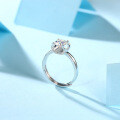 925 Sterling Silver Moissanite Bull Head Ring D Color-0-2