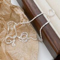 wholesale Pure silver full-body shimmering necklace for women, Korean-style lightweight luxury high-end minimalist chain, collarbone chain-S925 sterling silver (40CM)
