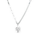 wholesale S925 Sterling Silver Retro Vintage English Oval Pendant Multi-Element Link Chain Fashion Trend Necklace-0-4