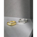 wholesale S925 Sterling Silver 2078 Korean Version Ins Retro Letter Ring Joint Pinky Ring Openable Ring Personality Ring-0-1