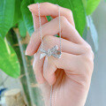 wholesale 925 silver new jewelry butterfly bow pendant stylish personality necklace luxury ins fashion-0-3