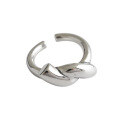 wholesale S925 Sterling Silver ARKorean Style Minimalist Knot Open Adjustable Ring for Women-0-4
