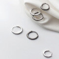 wholesale Metal S925, Japanese-style minimalist smooth round short ear hoops trendy earrings G1995-0-1