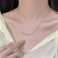 wholesale S925 Sterling Silver Maker Snake Pendant Diamond Inlaid Necklace for Women, Fashionable Ins Style, Niche Design, Luxurious High-End Feeling Collarbone Chain-0-2