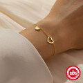 wholesale 925 Sterling Silver Small and Large Hearts Combination, Trendy and Versatile Bracelet, Daily Wear-0-2