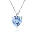 wholesale Fashionable and minimalist S925 silver alloy natural garnet heart pendant necklace-0-7