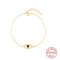 wholesale S925 Sterling Silver Evil Eye Bracelet, a versatile Turkish classic, popular in cross-border sales for fashion accessories-0-0