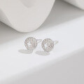 wholesale S925 Sterling Silver Dainty and Fresh Full Diamond Earrings for Women, European and American Style Hollow-Out Bird Earrings, Cross-Border Hot-Selling New Style-0-0