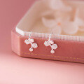 wholesale 999 Silver Fashion-Forward Exquisite Minimalist Unique Design Plum Blossom Ear Hooks M06067-0-2