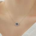 wholesale S925 Sterling Silver Demonic Eye Pendant Necklace for Women, Premium Deep Blue Eye Design, Exquisite and Unique Meteor Necklace-0-1