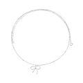 wholesale S925 Sterling Silver Dainty Minimalist Bow Necklace for Women, Summer New Release, Versatile Niche Collarbone Chain-0-4