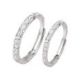 Sterling Silver Candy Paper Couple Rings, Fashionable Fine Stacking Bands, Direct Factory Supply-0-3