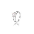 wholesale S925 Sterling Silver Freshwater Pearl Ring for Women, Light Luxury Fashion Niche Design Summer Fresh Adjustable Ring-0-4