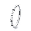 wholesale S925 Sterling Silver Retro VintageStyle Bamboo Joint Design Thin Ring Adjustable Open Band Trendy Stackable Index Finger Ring-0-4