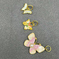 wholesale S925 ancient method silver, enameled blue mother-of-pearl pearl colorful butterfly pendant for DIY bracelets, necklaces, and bead accessories-0-3