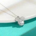 wholesale S925 Sterling Silver Light Luxury Fashion Mickey Full Moissanite Diamond Necklace Versatile Collarbone Chain Gift for Girlfriend on Holidays-0-1