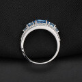 wholesale S925 Sterling Silver Natural Topaz Ring for Women, New Luxury High-End Fashion Natural Gemstone Ring-0-3