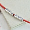 wholesale 925 Sterling Silver "The Rest of My Life is You" Tube Set Square Tube DIY Couple Red String Bracelet Bead Braided Rope Silver Jewelry Accessories-0-3