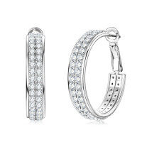 Sterling Silver Exaggerated European Cross-border Earrings with Moissanite Stars [Clearance Free Shipping]-P style [Clearance Sale - Free Shipping] Silver  925 Silver