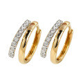 S925 Sterling Silver Moissanite Earrings with Natural Two-Tone Layered Sparkle, Classic and Light Luxury-0-3