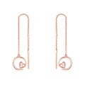 wholesale 18K gold, 14K rose gold, and 9K white gold fresh, sweet, and cute style accessories with diamond-studded ear threads, earrings, and one-piece drop shipping-0-0