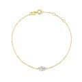 wholesale 18k Gold Plated Lab-Grown Diamond Bracelet for Women, 03 Carat Oval-Cut Diamond Gold Chain, Ins Style Fresh and Delicate-0-0